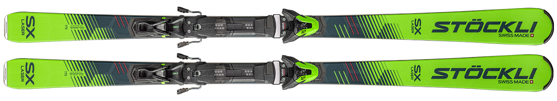 Lyže Laser SX + Vázání SRT12 + Deska SRT Carbon D20, Zelená, Černá 2022/23