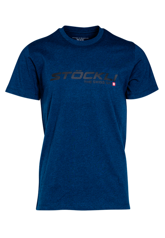 Pánské tričko, námořnická modř, melange 2025/26