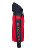 Pánská mikina fullzip s kapucí, červená, černá 2022/23