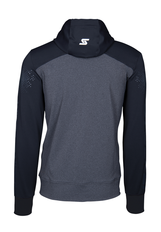 Pánská mikina fullzip s kapucí, antracit, černá 2022/23