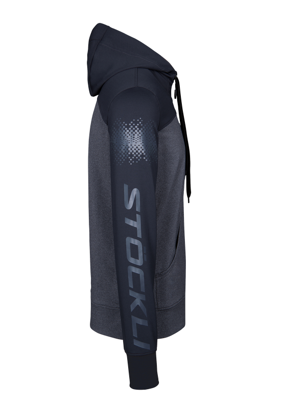 Pánská mikina fullzip s kapucí, antracit, černá 2022/23