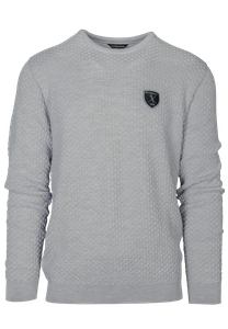 Pánský švýcarský pletený svetr, stříbrná