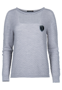 Dámský švýcarský pletený svetr, stříbrná 2022/23