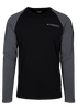 Pánské tričko s dlouhým rukávem, černá, antracit 2022/23
