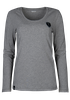 Dámské tričko s dlouhým rukávem, stříbrná, melange 2022/23