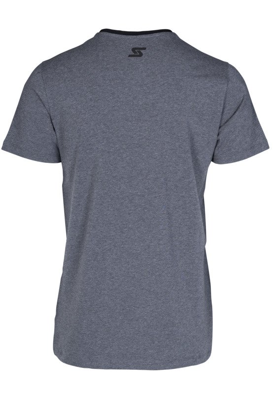 Pánské tričko s kapsou, tmavě šedá, melange 2023/24