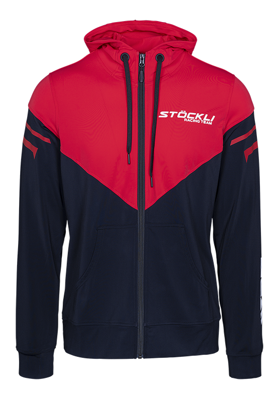 Pánská mikina fullzip s kapucí WRT, černá, červená 2024/25