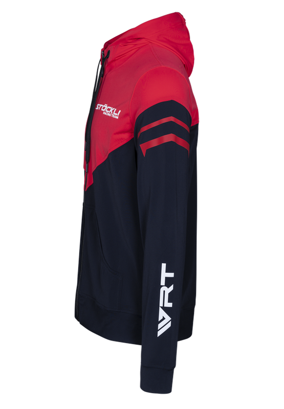 Pánská mikina fullzip s kapucí WRT, černá, červená 2024/25