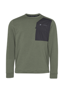 Pánský svetr Stöckli Crewneck melange – mechově zelená 2026/27