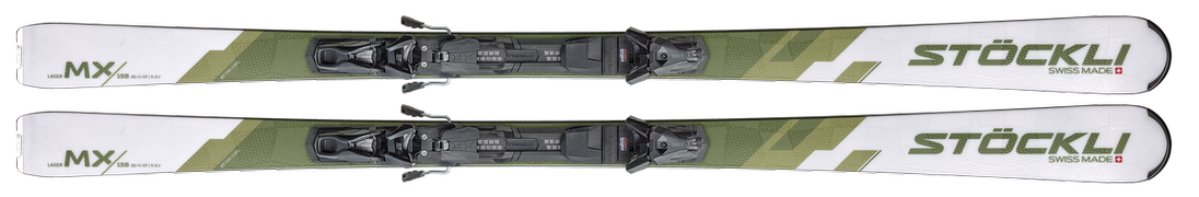 Lyže Stöckli Laser MX + vázání SRT12 + deska SRT Speed D20 – černá matná/lesklá 2026/27