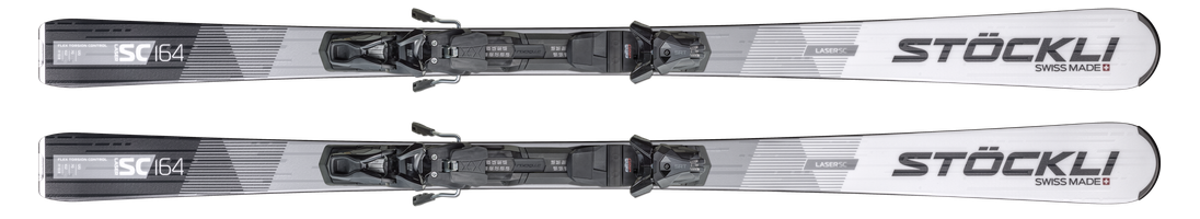 Lyže Stöckli Laser SC + vázání SRT12 + deska SRT Carbon D20 – černá matná/lesklá 2026/27