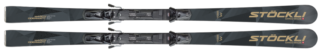 Lyže Stöckli Laser WRT PRO MO EDT + vázání SRT12 + deska SRT Carbon D20 – černá matná/lesklá 2026/27