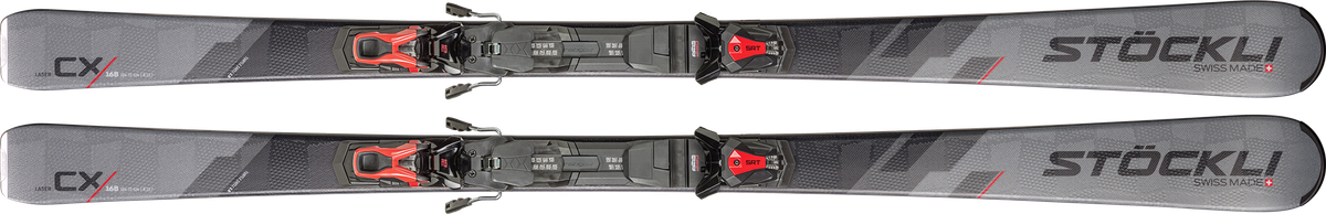 Lyže Stöckli Laser CX + vázání SRT12 + deska SRT Speed D20 – červená 2026/27