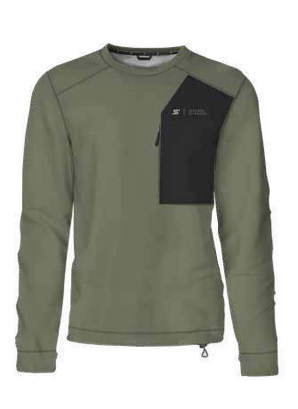Pánský svetr Stöckli Crewneck melange – mechově zelená 2026/27