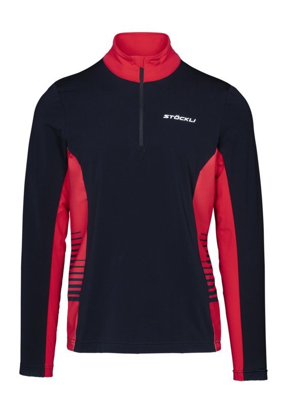 Pánské funkční tričko s dlouhým rukávem, černá, červená 2024/25