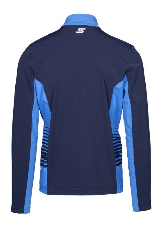 Pánské funkční tričko s dlouhým rukávem, námořnická modř, azurově modrá 2024/25