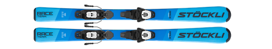 Dětské lyže Race Team JR + Vázání SALO-L6 J70 černá, bílá 2023/24