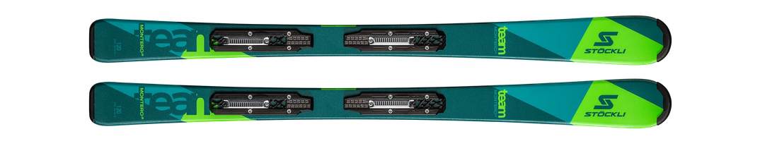 Dětské lyže Montero Team JR + Vázání SALO C5 J75 černá, bílá 2023/24