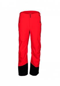 Pánské lyžařské kalhoty fullzip, červená