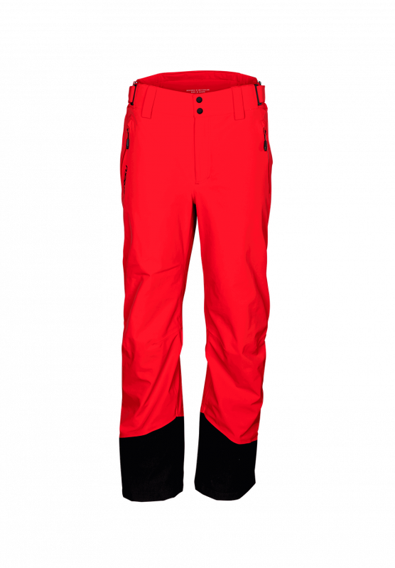 Pánské lyžařské kalhoty fullzip, červená 2020/21