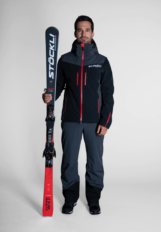 Pánské lyžařské kalhoty fullzip, antracitová 2020/21